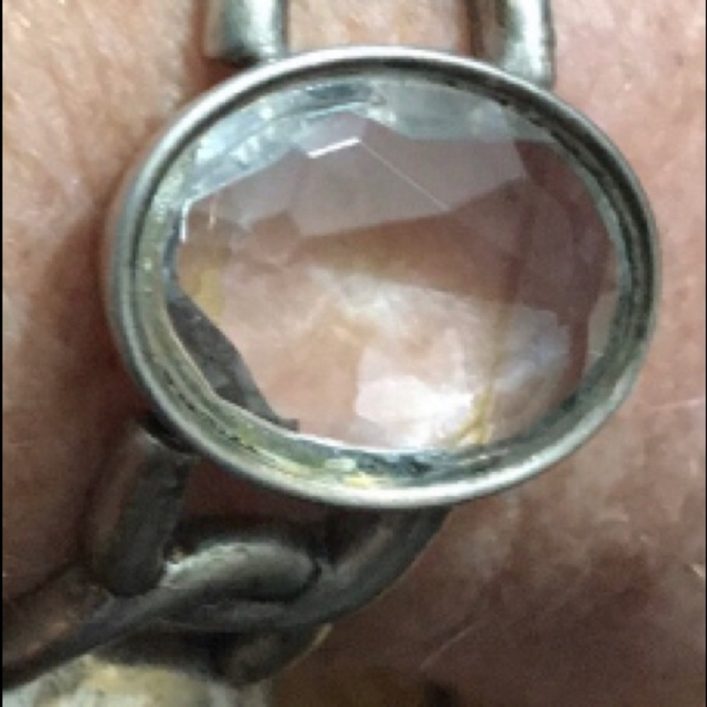 Graziano  Big Crystals Silver Stretch Bracelet - Picture 2 of 11